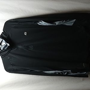 Russell Training  Men's Large 3/4 zip up gray & Black Dri power 360
